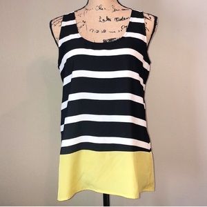 Bar III Macy’s Color Block Stripe Blouse